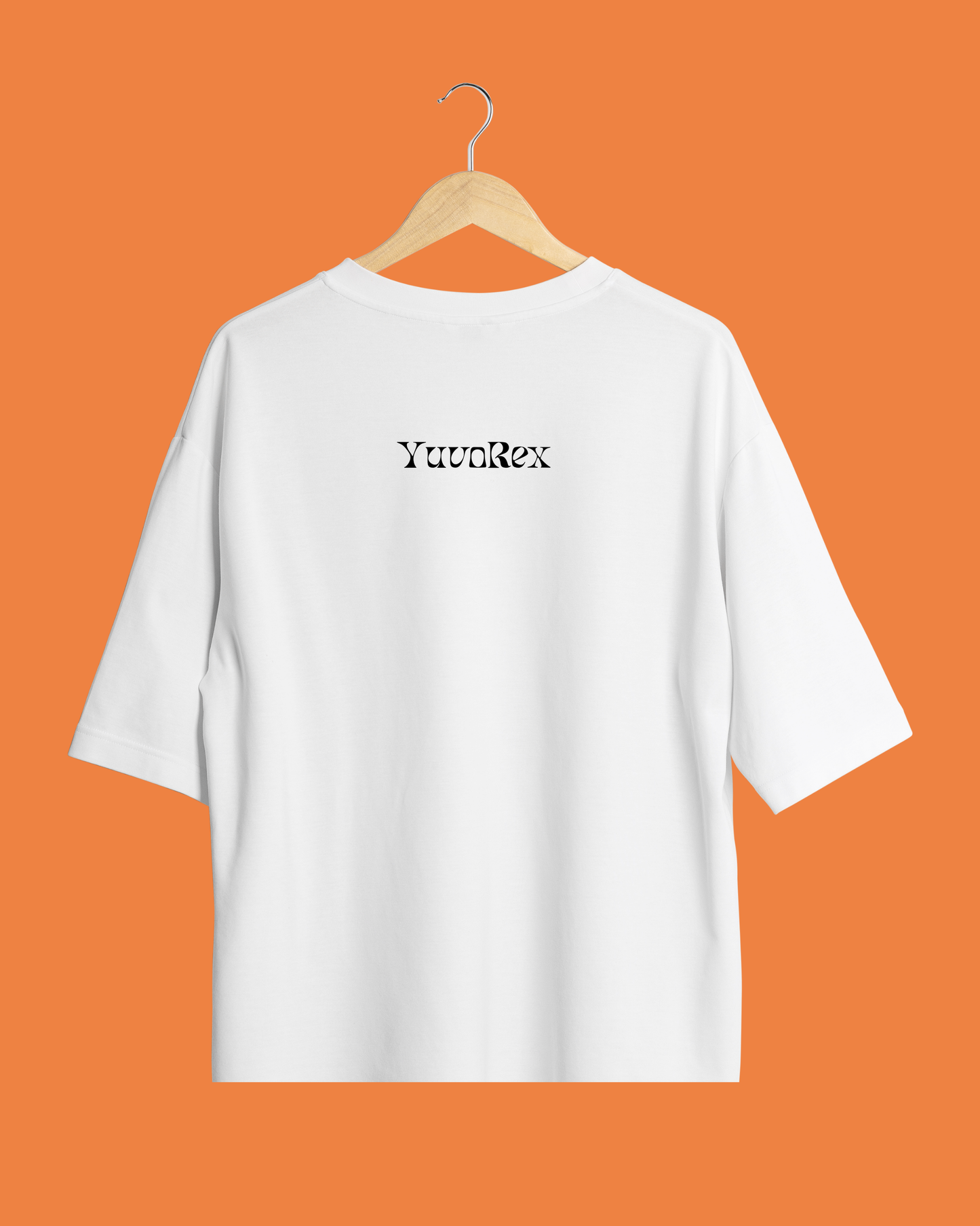 YUVOREX™ Lunar Wolf Graphic – Ultra-Premium 250 GSM Oversized White T-Shirt 🔰